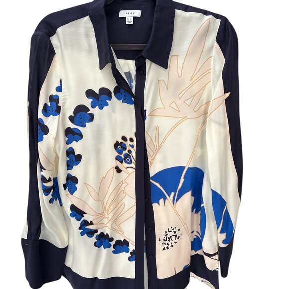 Reiss Isla Viscose Blouse Size 10 - Picture 2 of 5